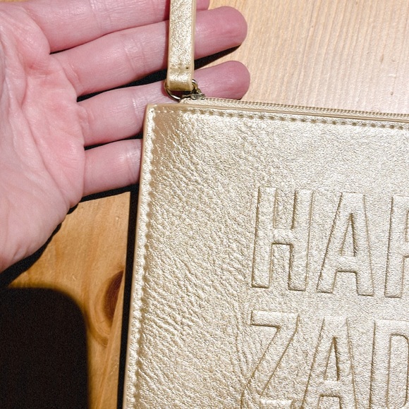 BN Zadig et Voltaire clutch/wristlet. Gold and textured. - Picture 2 of 4